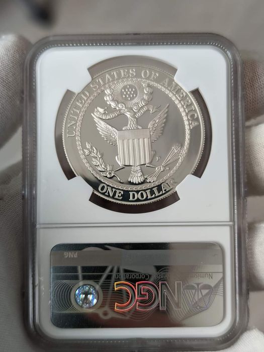 1 $ США 2008р. Білоголовий орлан. ПРУФ. Грейд PF69 NGS.СЛАБ. СРІБЛО