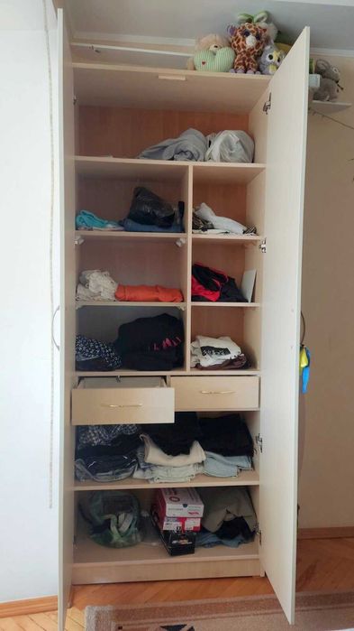 Ліжко-горище з комплектом меблів для дитячої - 2 шафи, кутовий стіл