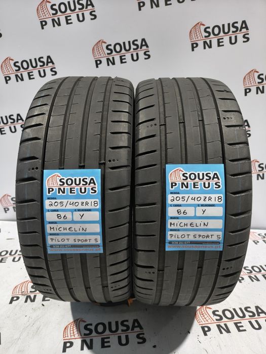 2 pneus semi novos 205-40R18 Michelin - Oferta dos Portes