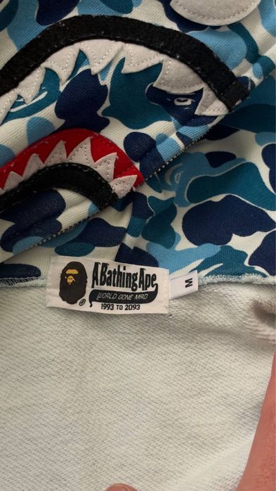 Bape shark zip-hoodie blue legit