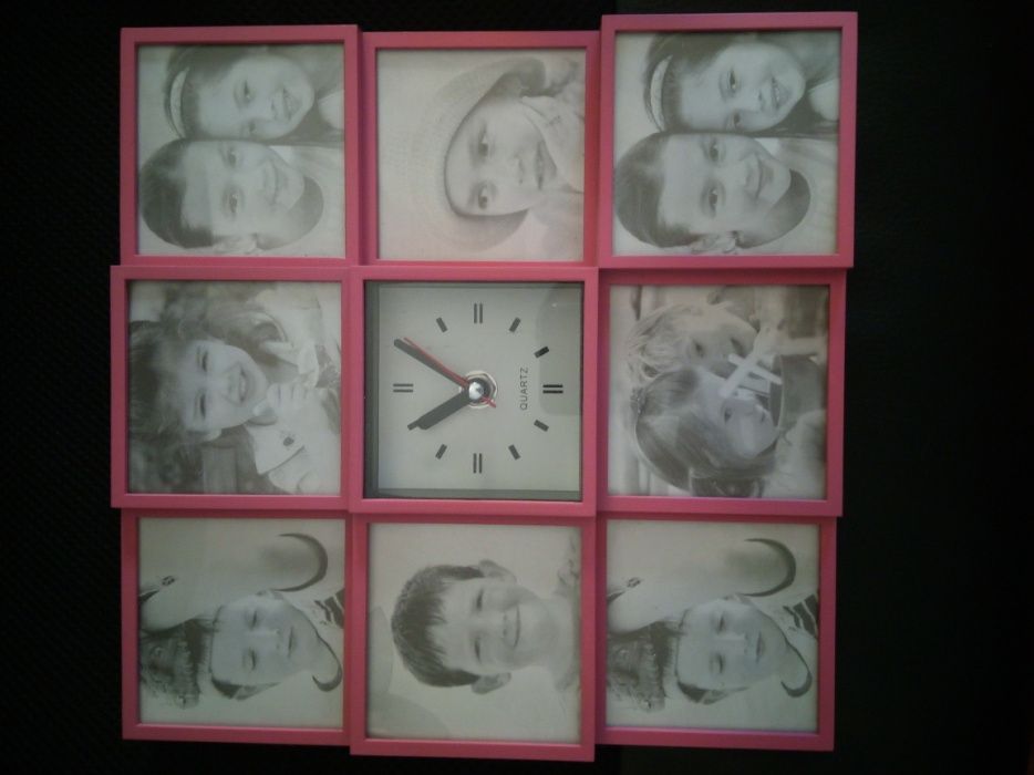 Moldura com relógio