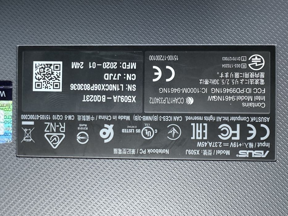 ASUS vivobook X509JA BQ023T i5-1035G1 20gb ram 512 SSD laptop notebook