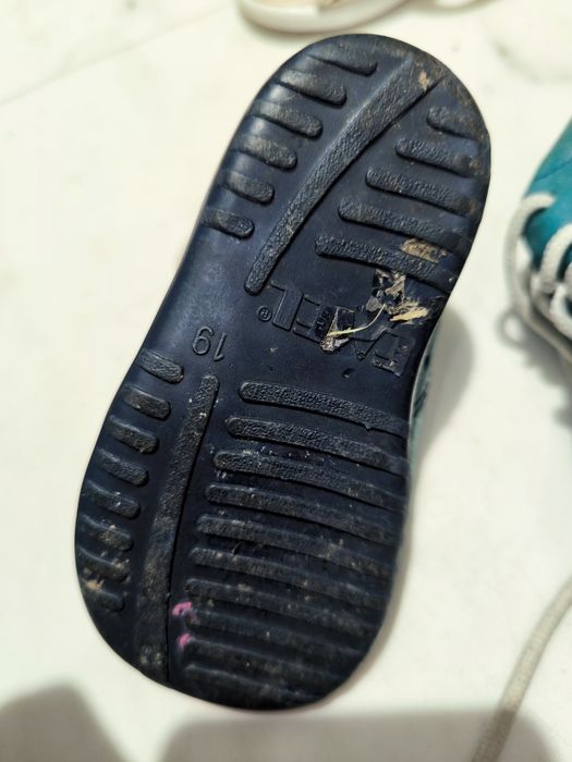 Skórzane buty emel 19 turkusowe wiązane