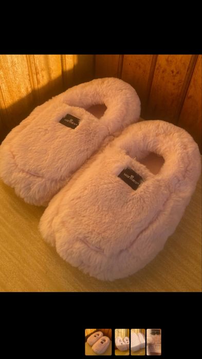 Оригінальні тапочки Warmies, теплі капці хутряні рожеві жіночі