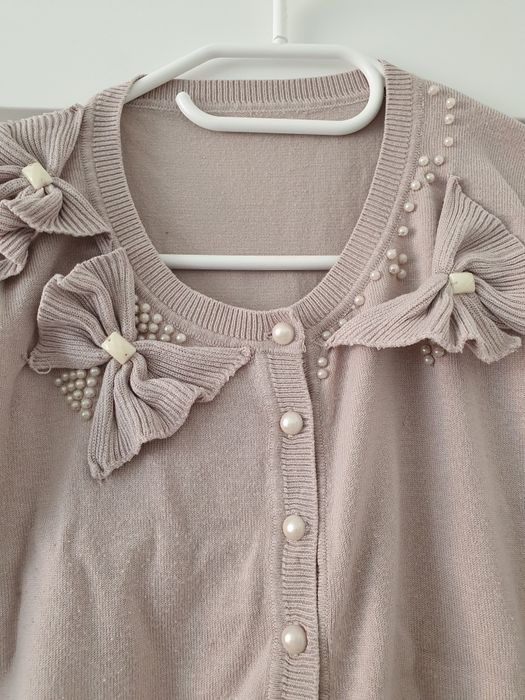 Sweterek siwy/ beżowy r.38