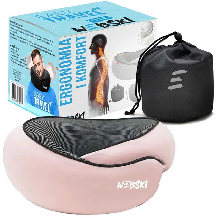 Poduszka podrozna WEBSKI Zaglowek Memory Foam Samolot Autokar Komfort