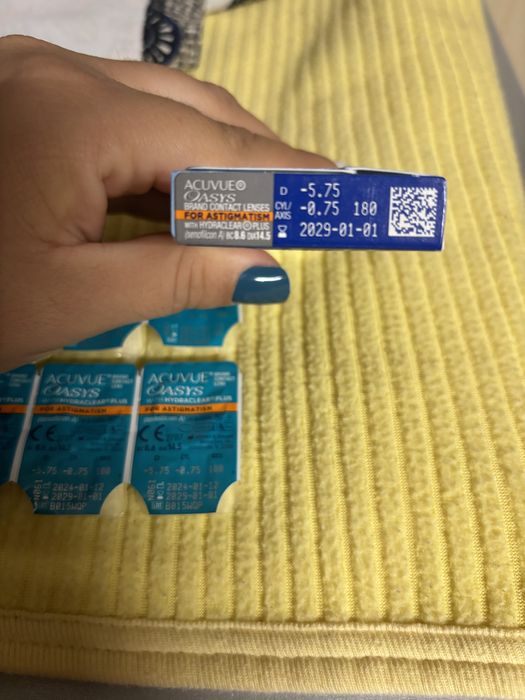 Soczewki 2-tyg Acuvue Oasis for astigmatism -5.75 cyl 0.75 axis 180