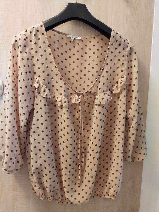Bluzka, M, river Island, kropki, morelowa