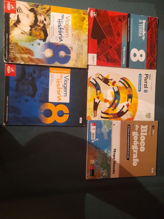 Livros escolares 8 e 9 ano
