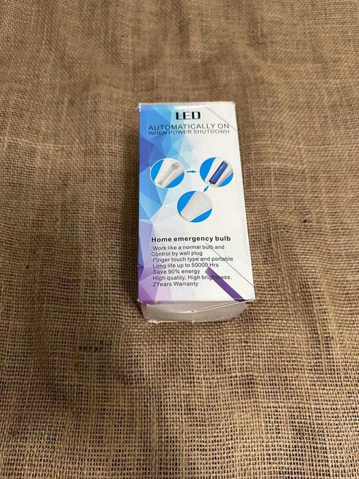 LED-лампа з двома акумуляторами 18650 12w 220v e27 Аварійне вимкнення