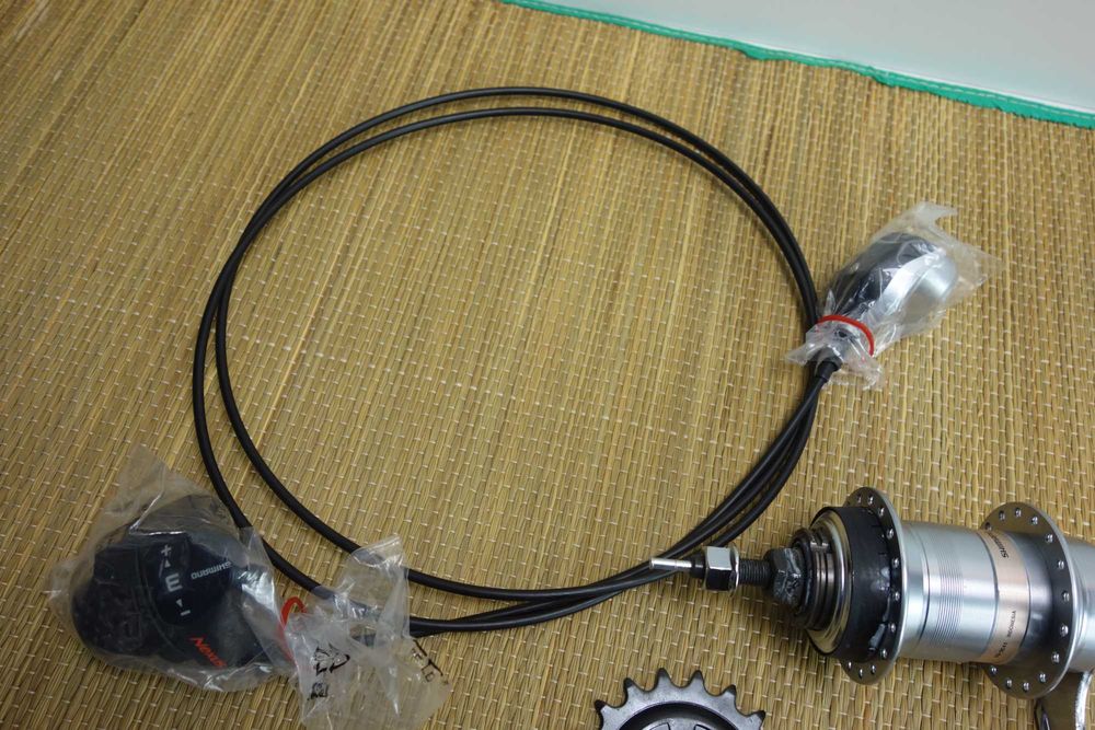 Piasta Shimano Nexus 3+Manetka+Sterowanie+Zębatka Nowy Komplet