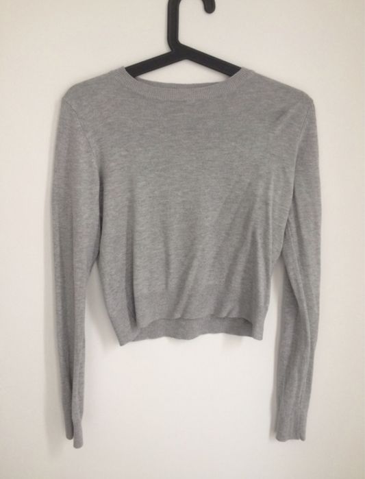 Szary cienki sweter Bershka
