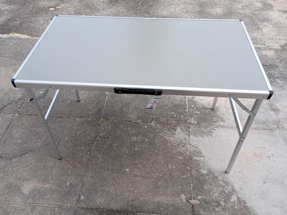 Mesa alumínio dobrável novo 109×61×70cm, preço fixo