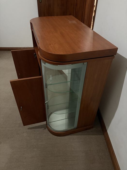 Movel tv vidro madeira