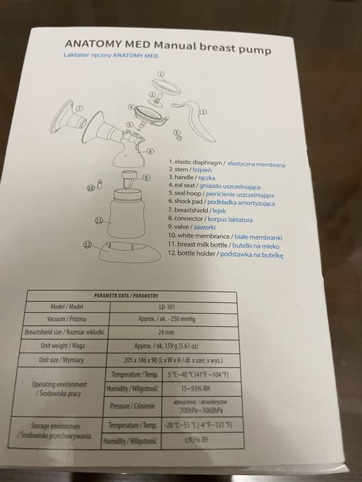 BabyOno молокоотсос ручной