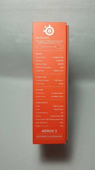 Mysz przewodowa SteelSeries Aerox 3 sensor optyczny jak NOWA.