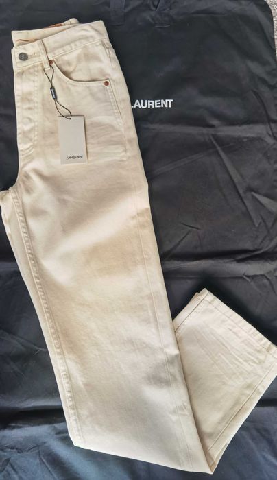 Джинсы кремового кольору Saint Laurent size 26 — zdjęcie 4
