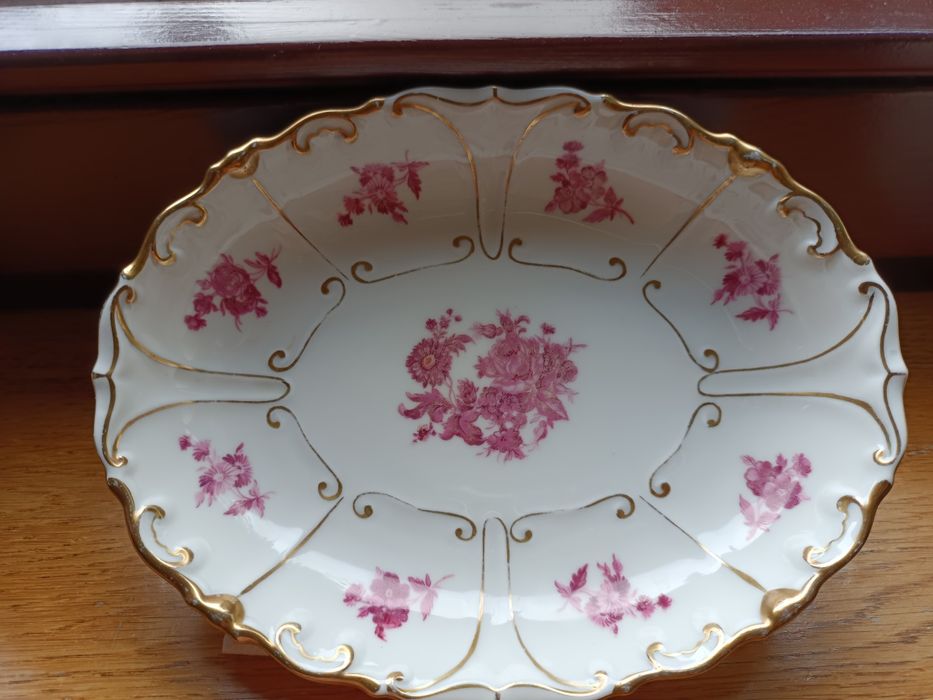 Antyczna miseczka ILMENAU Henneberg niemiecka porcelana 20x 15 cm
