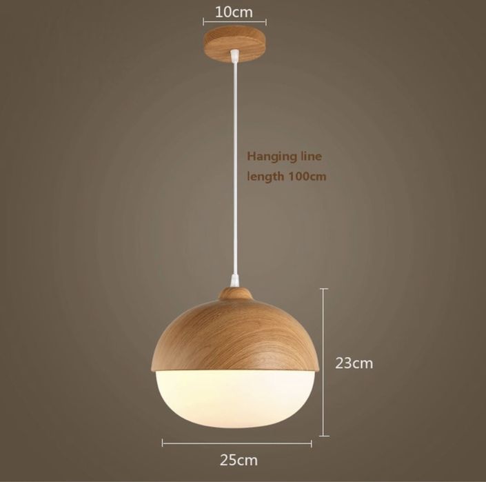 2x novo na caixa bolota candeeiro de suspensão redondo luz