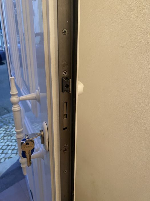 Vendo/ Troco porta Entrada Aluminio como Nova