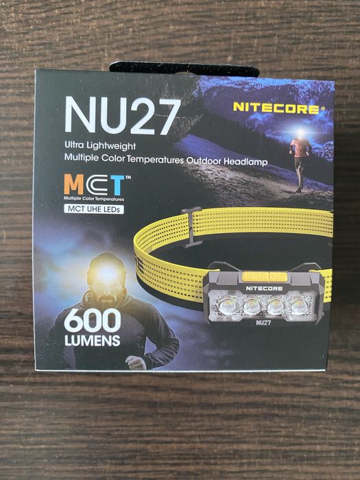 Налобний ліхтар Nitecore NU27, білий або чорний