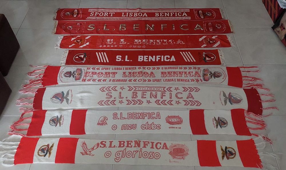 8 Cachecois do SLBenfica vintage