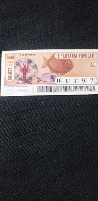 Lotaria antiga em perfeito estado de conservação