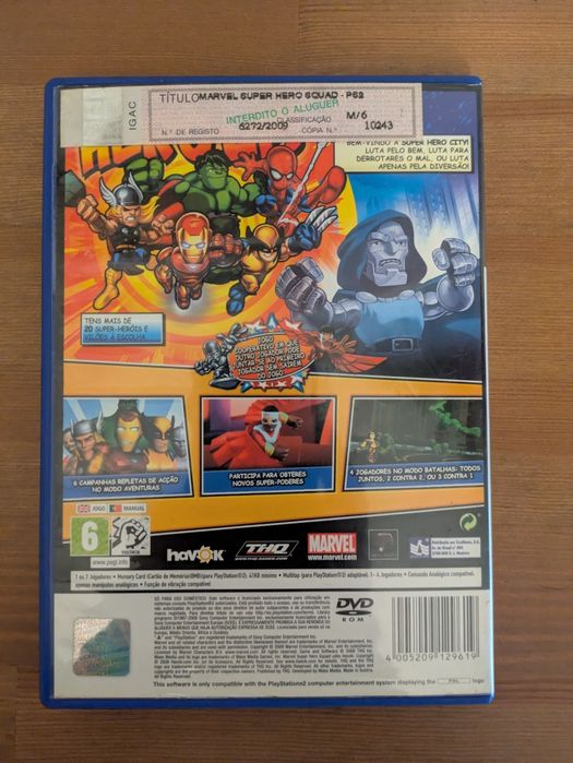 Jogo PS2 ( PlayStation 2 ) " Marvel Super Hero Squad " (Razoável)