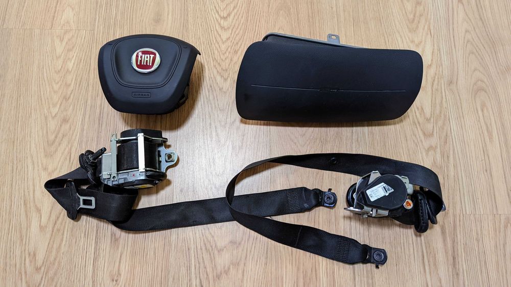 Conjunto Kit Airbags Tablier Fiat Fiorino Volante Cintos