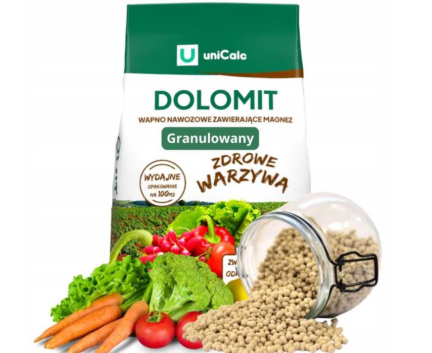 NAWÓZ DOLOMITOWY WAPNO z magnezem do trawy i warzyw 25KG 100m2 dolomit