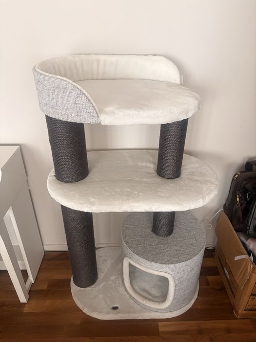 Drapak dla kota NOWY . Bialo-czarno-szary. Wysoka jakosc wykonania