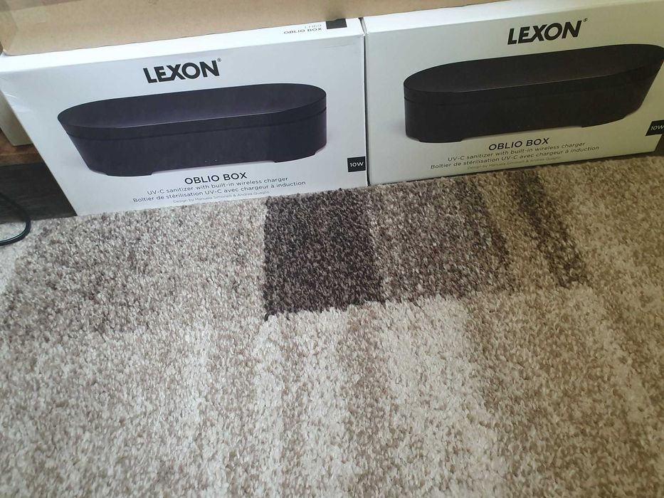 Ładowarka bezprzewodowa Lexon Oblio Box LH69 Dezynfekcja UV NOWA