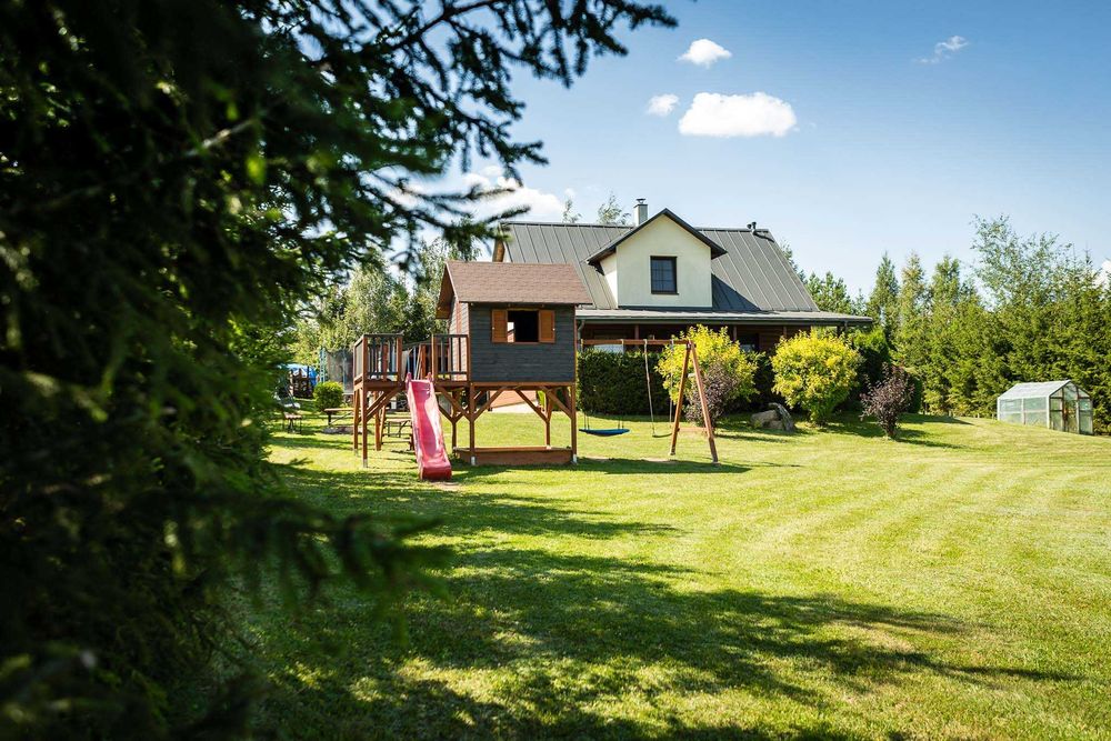 Dom z prywatną plażą mazury nad jeziorem wypoczynek