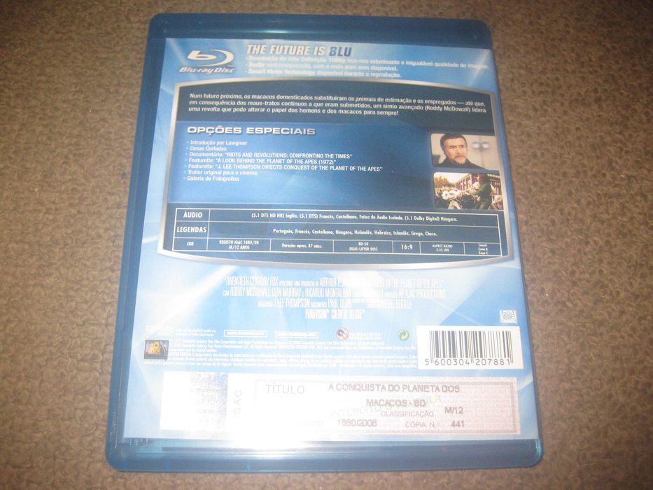 Blu-Ray "A Conquista do Planeta dos Macacos" de J. Lee Thompson/Raro!