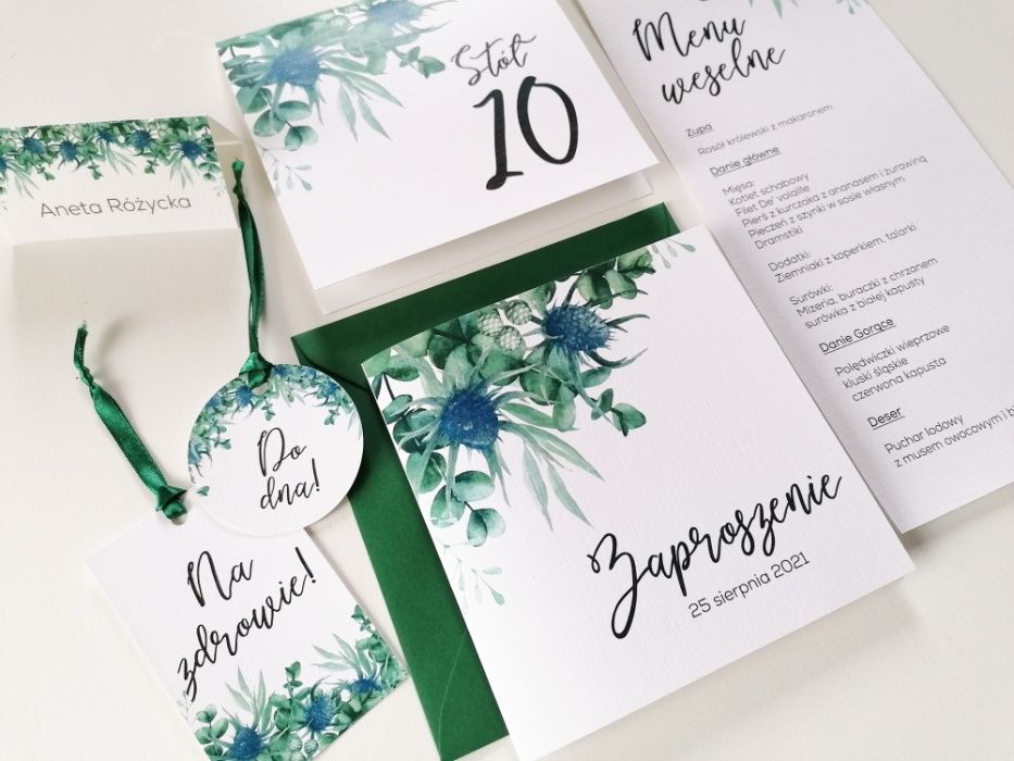 Menu ślubne w stylu boho OSET I EUKALIPTUS