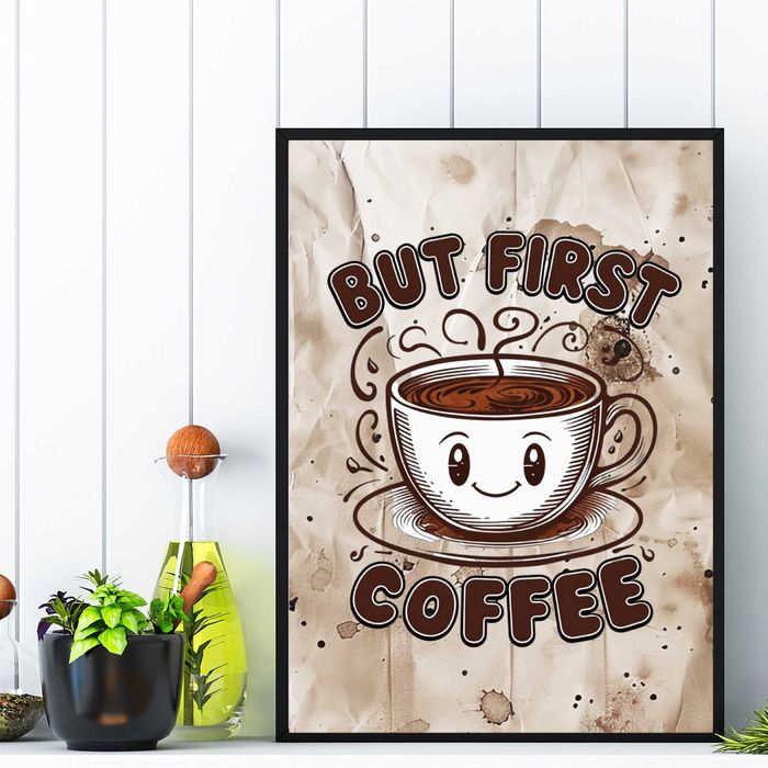 plakat kawa, obraz do kuchni kawa, kawa plakat obraz w ramę na ścianę