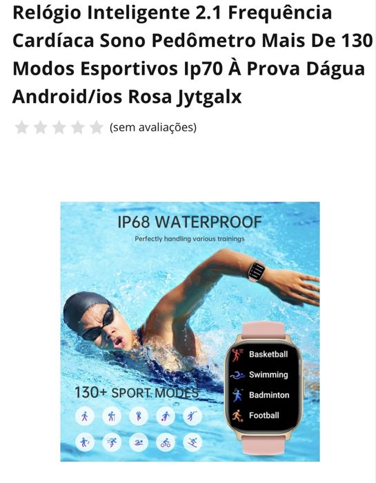 Smartwatch à prova d’água Android/ios Jytgalx