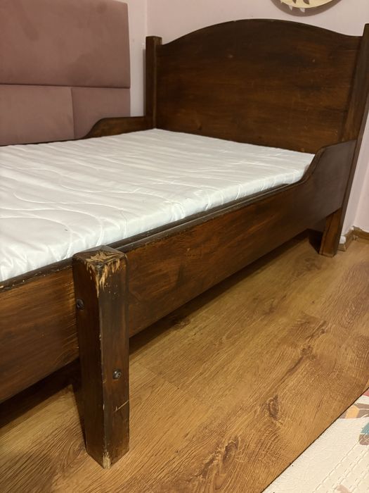 Ikea, dziecięce łóżko, rosnące z dzieckiem, drewniane