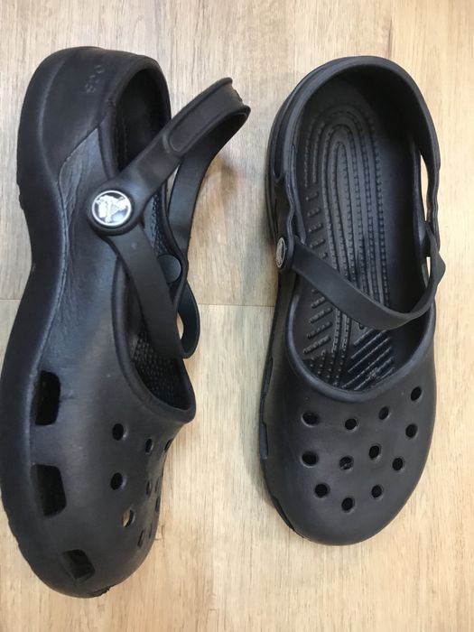 Тапки шльопанці сабо унісекс Плавальні W7 Crocs Black37.5р23.5см Крокс