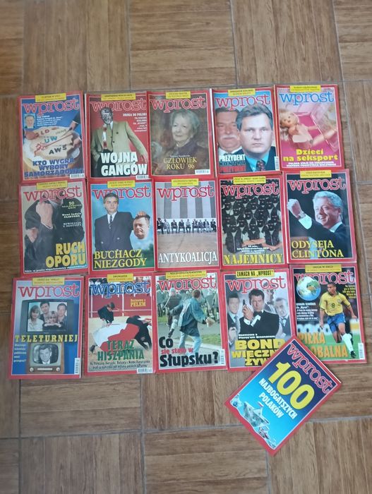 Gazety wprost 15 sztuk lata 90 + dodatek