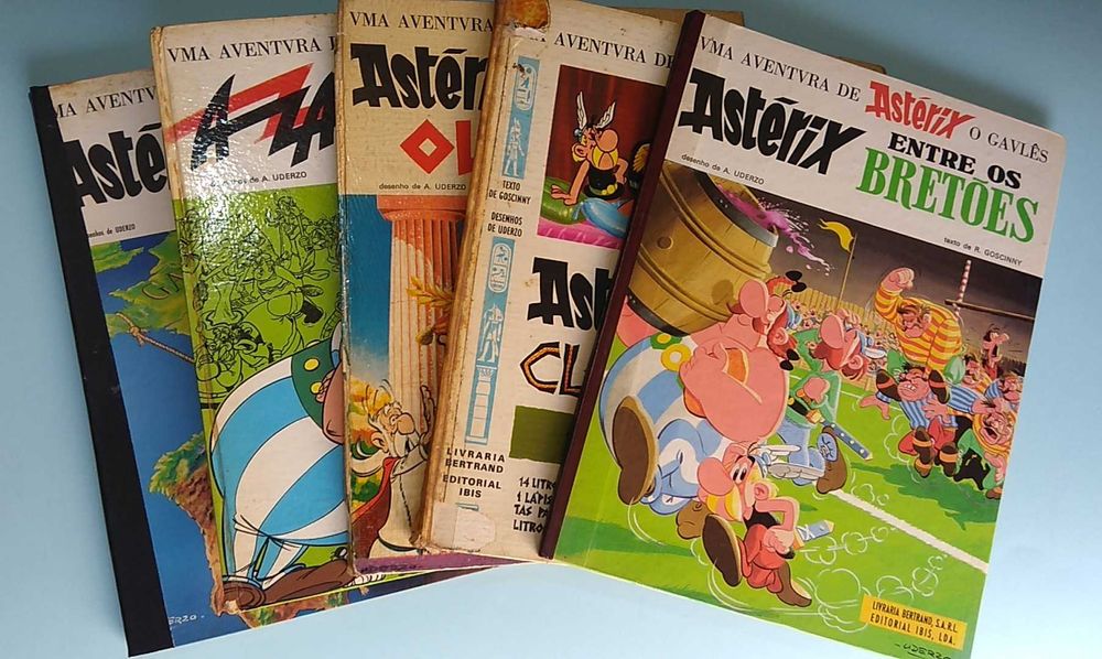 ASTÉRIX - EDITORIAL IBIS - 5 volumes em capa dura, anos 70