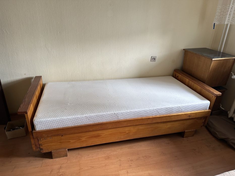 Dwa łóżka pojedyncze prl design vintage