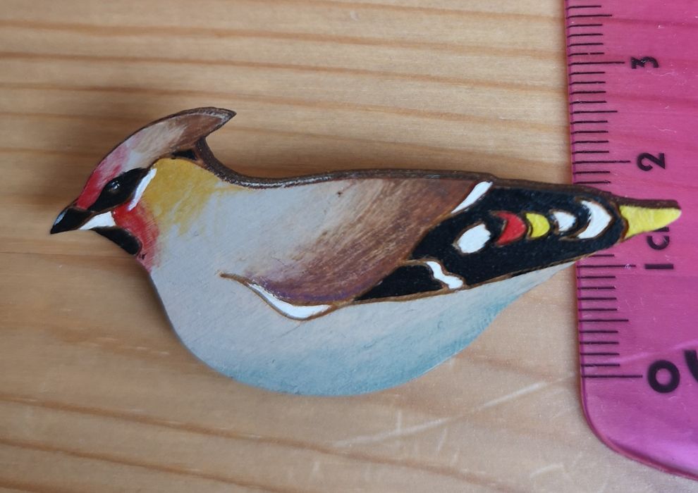 Broszka jemiołuszka dwukroopek