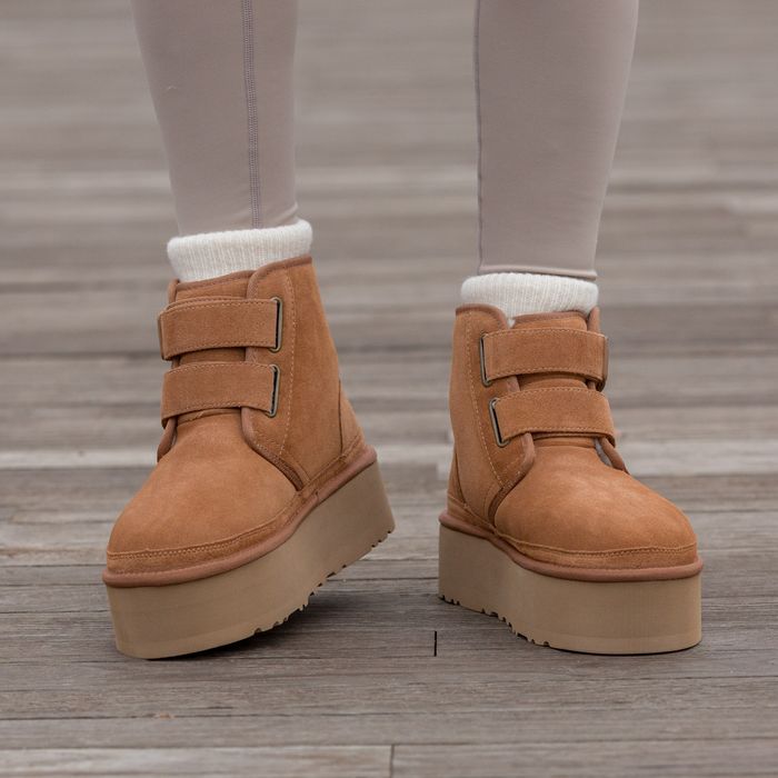 Уггі UGG Neumel Platform Chukka Chestnut premium | Угги натуральные жіночі