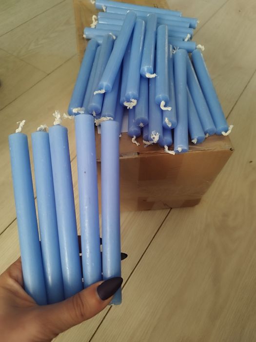 200 velas azuis , vela de ritual, vela palito