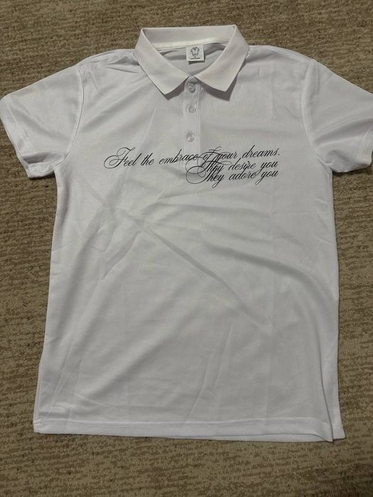 Біла футболка polo