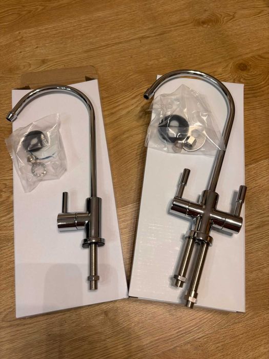 Крани питної води (одинарні, подвійні) до фільтрів, зворотного осмосу