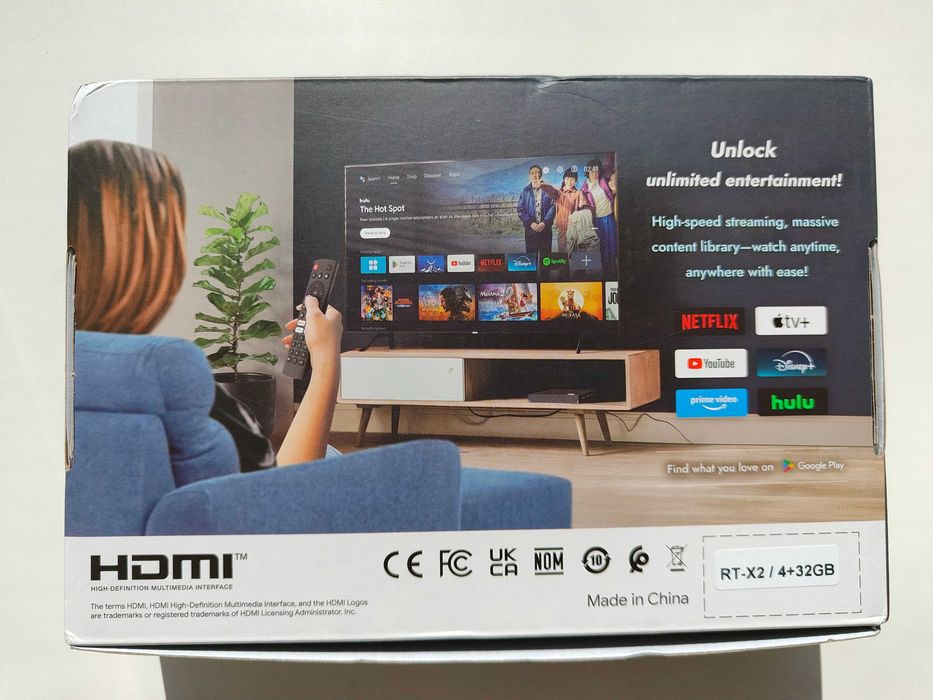 RT-X2 4/32Gb Realtek RTD1325 Android TV смарт приставка