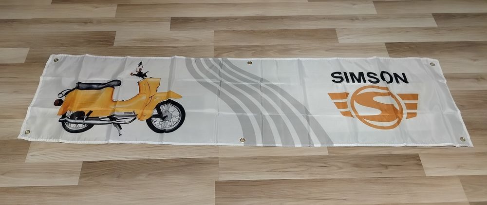 Plakat baner 90x60cm poliester do garażu, warsztatu Simson SR50, s51