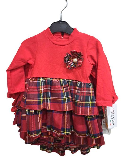 Vestido Natalício Cardado | Novo |Tam. dos 9 aos 36m